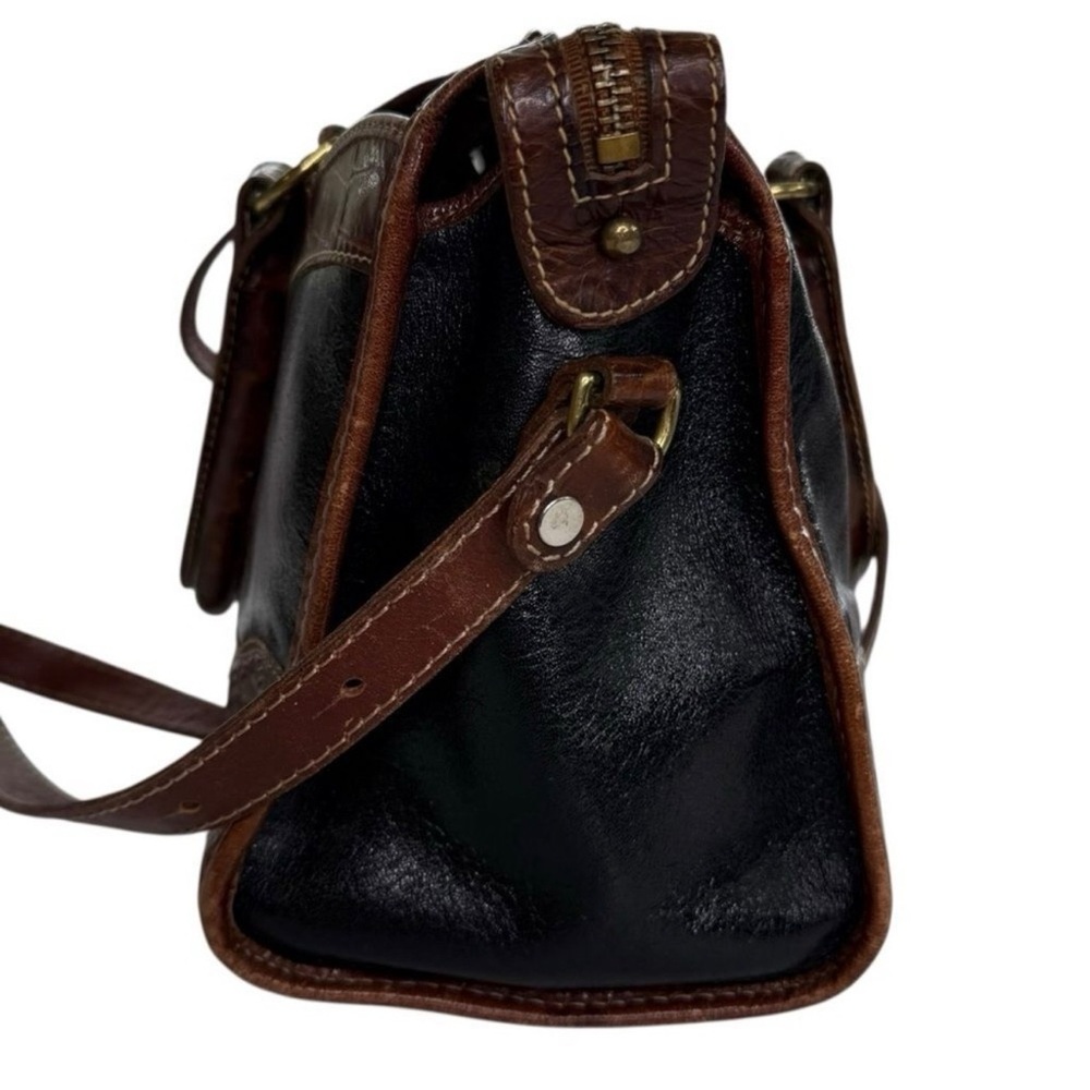 Brahmin Elegant Brown and Black Leather Handbag - Picture 9 of 11